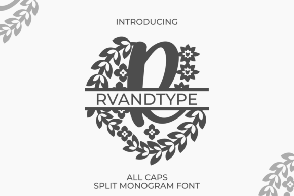 All Caps Split Monogram Font