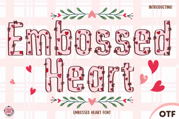 Embossed Heart Font for Impactful Design
