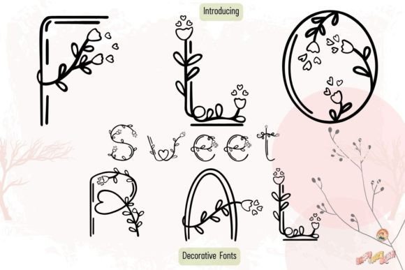 Floral Sweet Font: Elegant Design for Digital Marketing