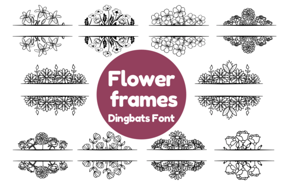 Flower Frames Font for Creative Projects