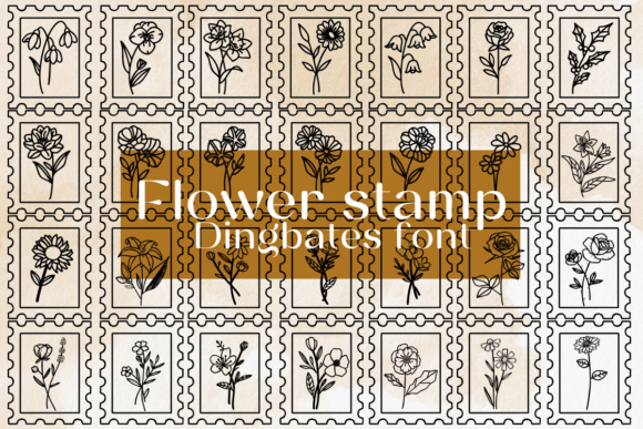 Flower Stamp: A Delightful Font for Business Branding