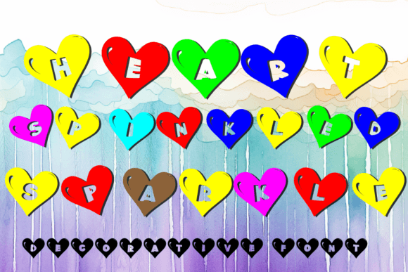 Heart Sprinkled Sparkle Font