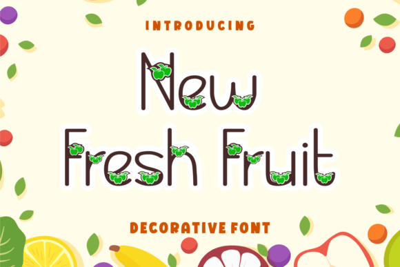 New Fresh Fruit: A Decorative Font with Delightful Charm