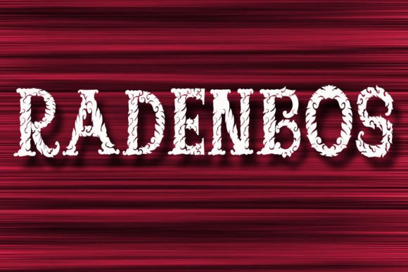 Radenbos: A Unique Decorative Font