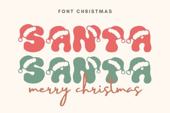 Santa Santa Font for Holiday Design