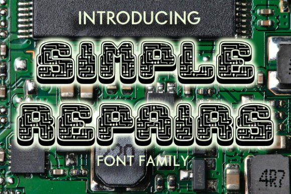 Simple Repairs Font for Creative Projects
