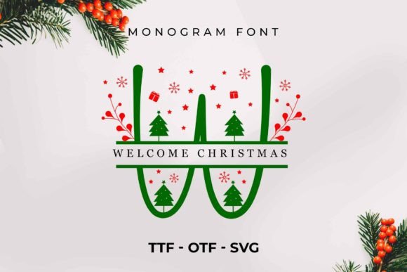Welcome Christmas Monogram Font
