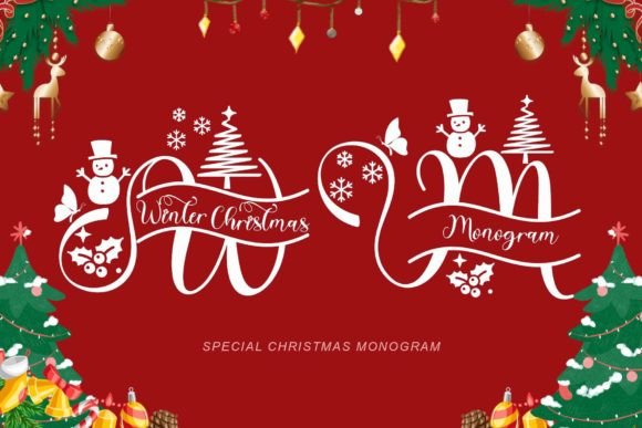 Winter Christmas Monogram Font